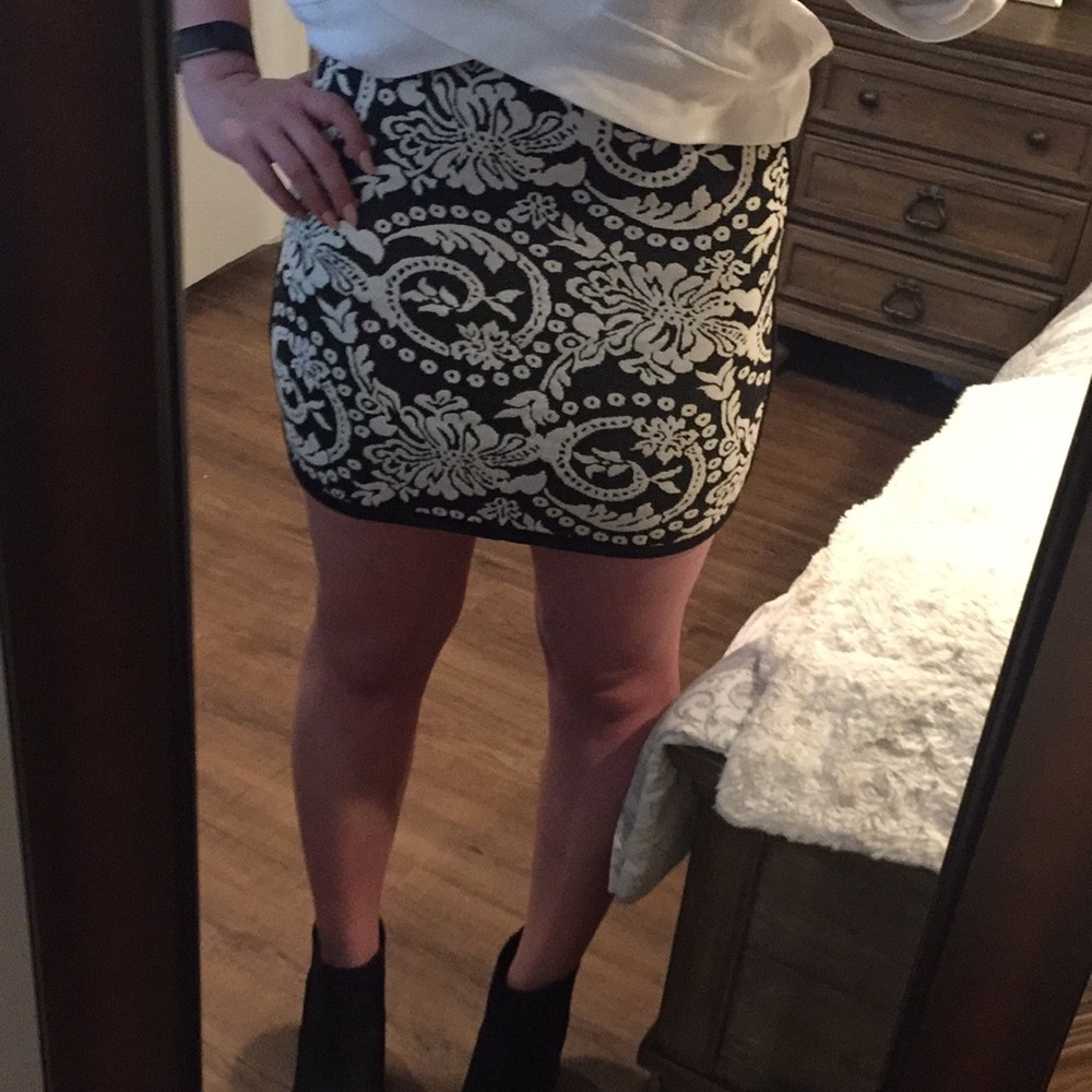 Black and white skirt